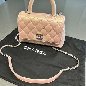 Mini pink top handle Chanel